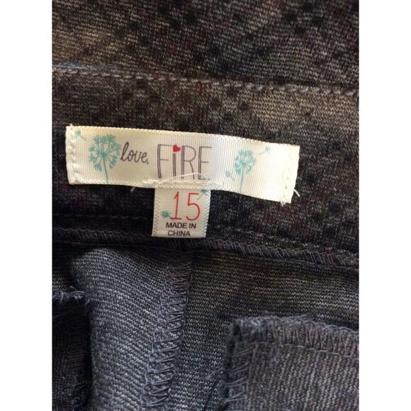 Love Fire Women With Plum Stripes Pants 15 charcoal Gray - Picture 3 of 4